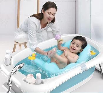 1 ADET Taşınabilir Katlanır Küvet Bebek Duş Taşınabilir Silikon Kapasiteli Yıkama Depolama Kaymaz Köpek Banyo Küvetleri Ayak Spa Banyo Sıcak Küvet