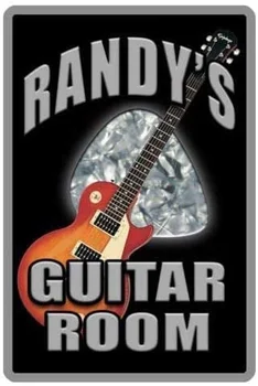 Tabela Vintage Metal İşareti Gitar Odası Signurable Hiçbir Pas Man Cave Dekoratif İşareti