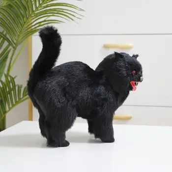 Simülasyon Kedi Oyuncaklar Kedi Doldurulmuş Hayvanlar Oyuncaklar Kabine Vitrin Kitaplık Dekor