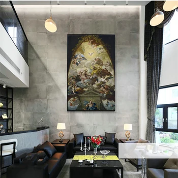 Klasik Şekil Yağlıboya Modern Dekoratif Boyama Tuval duvar sanat resmi Oturma odası Ev Dekor için Otel Dekorasyon